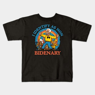 I Identify As Non Bidenary 4th Of July Kids T-Shirt